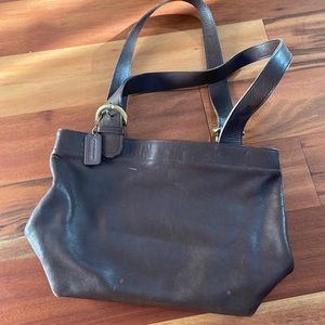 Authentic large leather coach bag